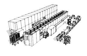 Large SystemsThe flexibility of the Riedl Phasys system allows for the creation of large-scale installations, tailored to the customer’s needs (wholesalers/distributors, large hospitals, multi-structure hospital warehouses in out- sourcing, industry, etc.). This type of robotic warehouse is generally equipped with an integrated system for handling and tracking baskets (Basket Phasys), all managed by the Phasys WMS software component, developed by GPI and natively integrated with the automation.