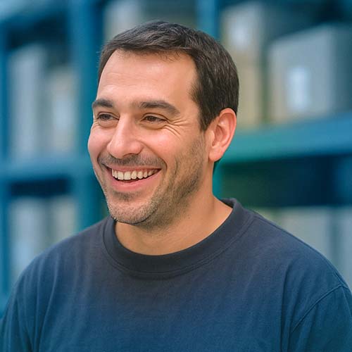 Operatore che lavora nel settore della distribuzione di farmaci