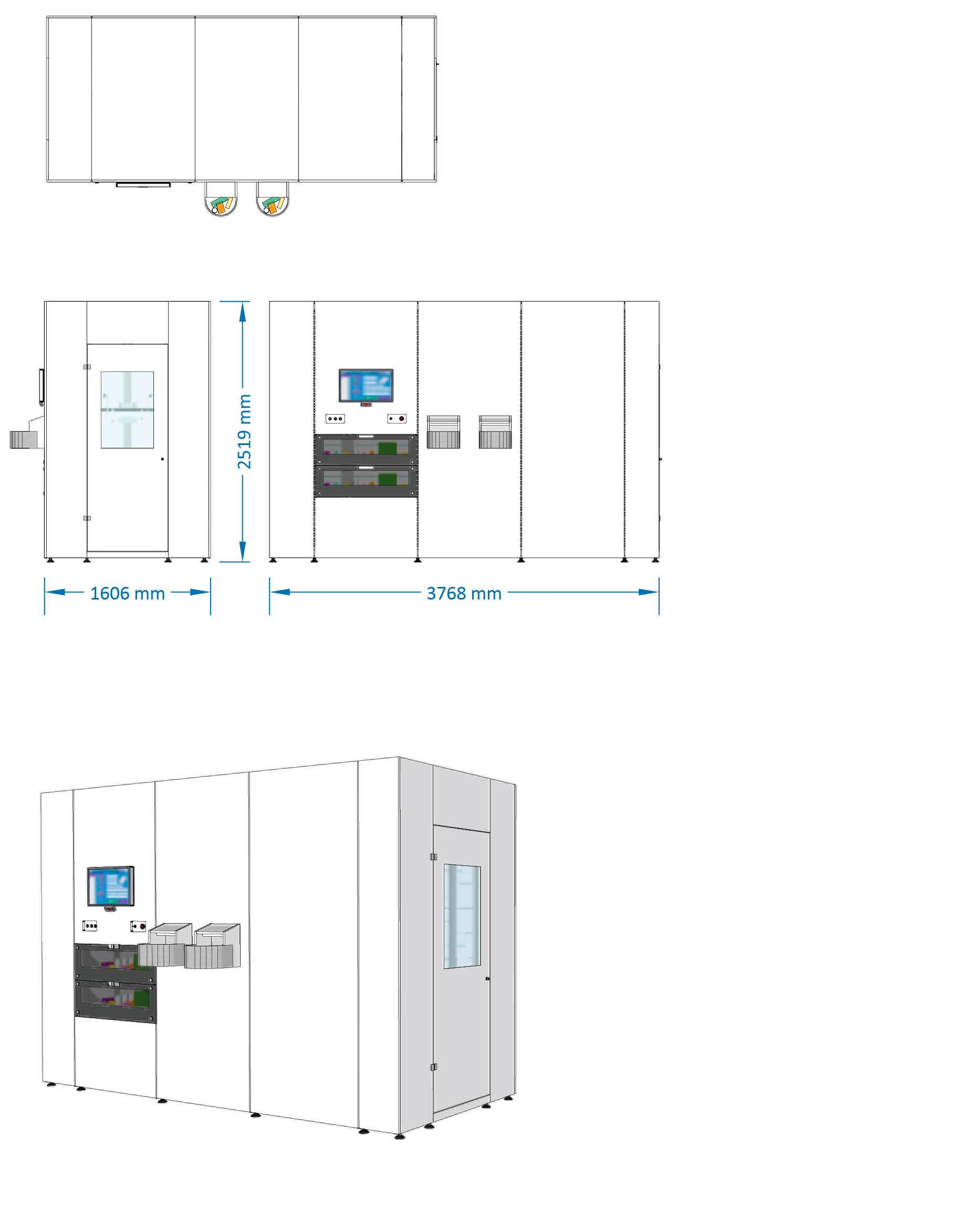 Model 2537 Length: 3.768 m Width: 1.606 m Min. Capacity: 5,100Max. Capacity: 7,300