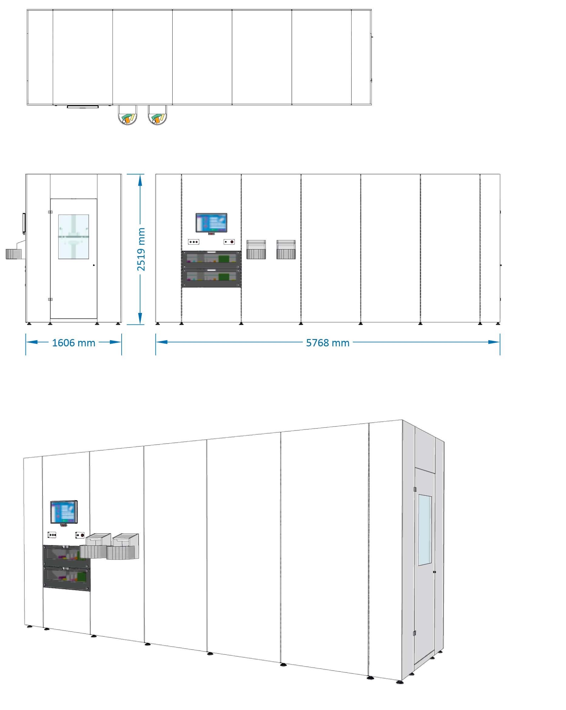 Model 2557 Length: 5.768 m Width: 1.606 m Min. Capacity: 8,700 Capienza Max.: 12,400