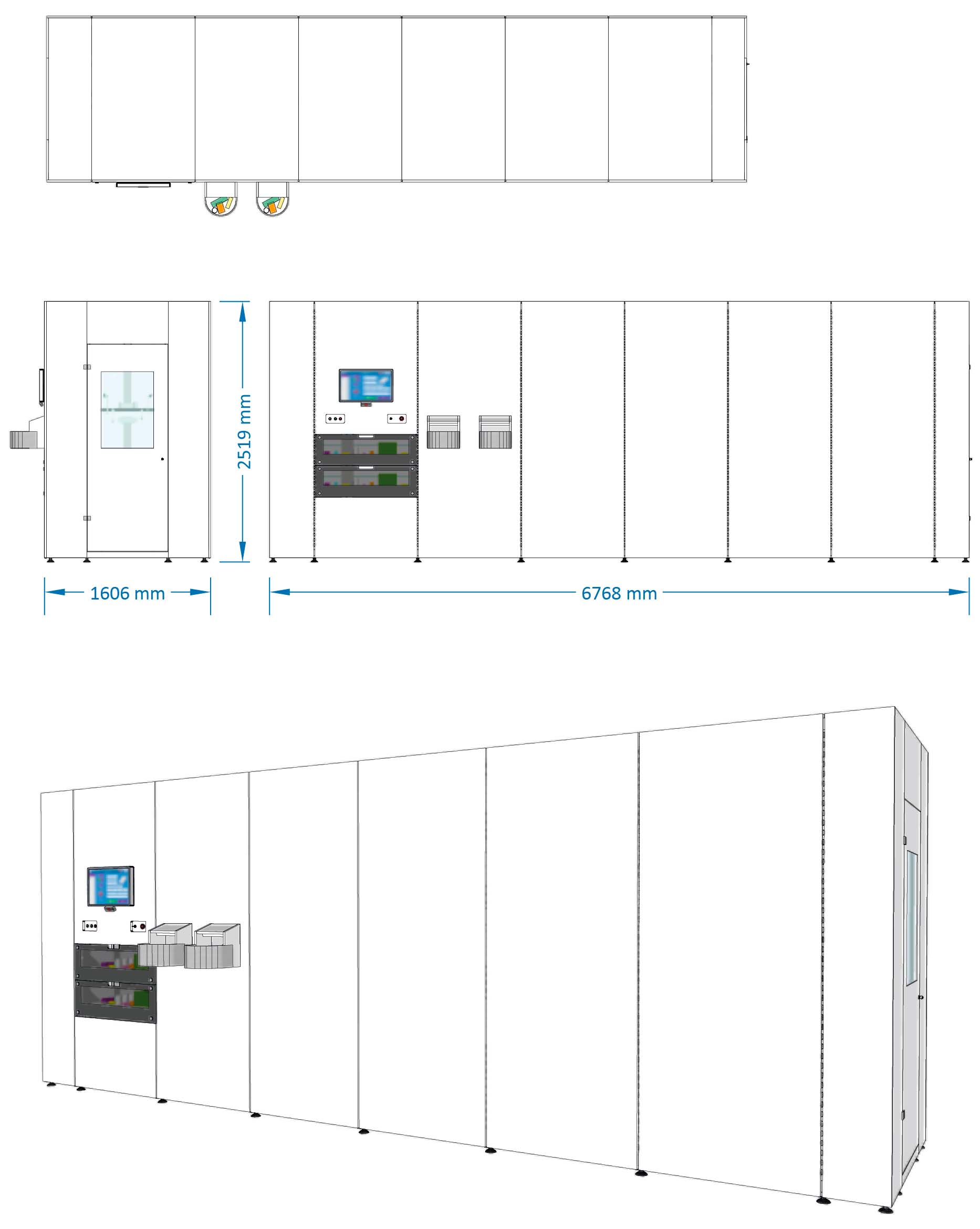 Model 2567 Length: 6.768 m Width: 1.606 m Min. Capacity: 10,400 Max. Capacity: 15,100