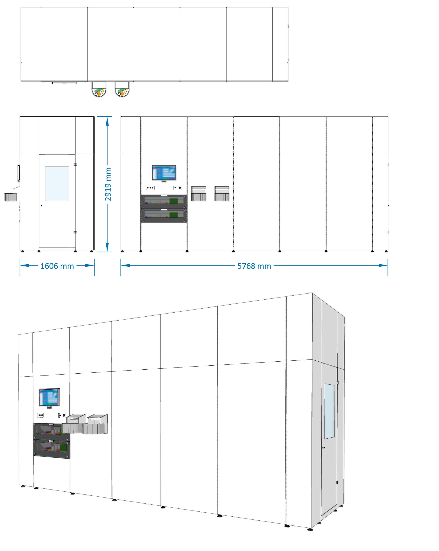 Model 2957 Length: 5.768 mWidth: 1.606 m Min. Capacity: 10,800 Max. Capacity: 15,500