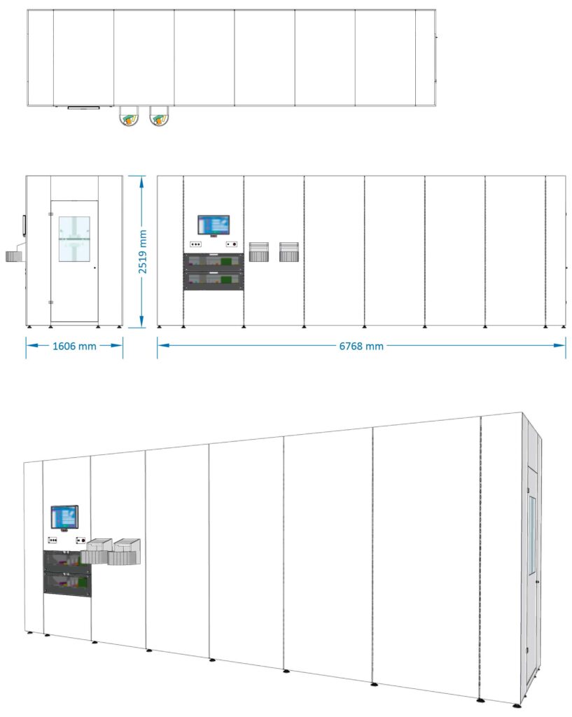 Modell 2567 Länge: 6.768 m Breite: 1.606 m Min. Kapazität: 10,400 Max. Kapazität: 15,100